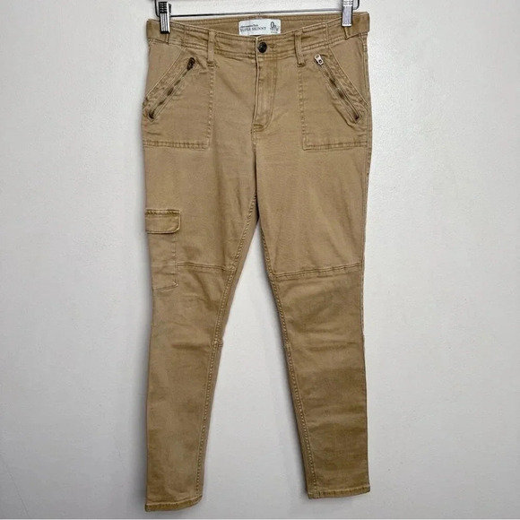 Abercrombie & Fitch Womens 0 Super Skinny  Mid Rise Cargo Khakis - Picture 2 of 13